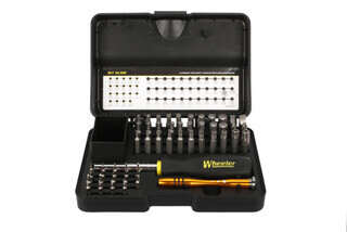 The Wheeler 55 Piece SAE/Metric Hex and Torx Screwdriver Set contains the most common bits you’ll need for your AR toolkit